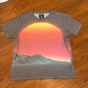 🌅 Super Massive Graphic Sunset T-Shirt | Men’s XL | Laid-Back & Bold